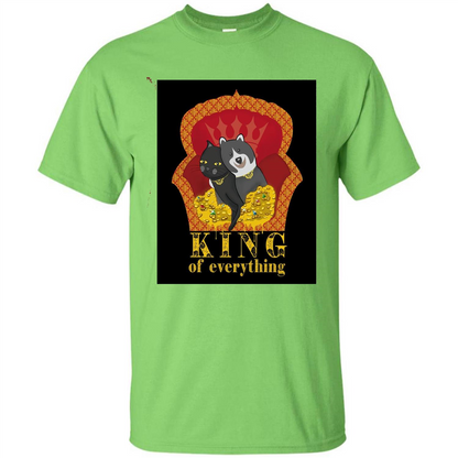 Cats And Dogs Lovers T-shirt King Of Everything Lime
