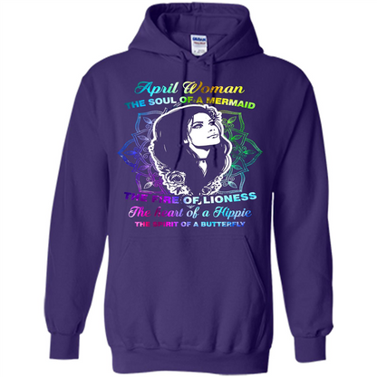 April Woman T-shirt The Heart Of A Hippie Purple