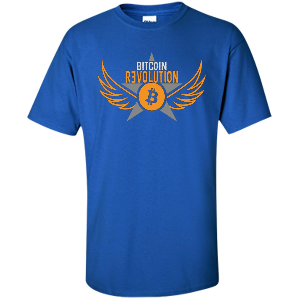 Bitcoin T-shirt Cool Cryptocurrency Revolution BTC Logo T-shirt Royal
