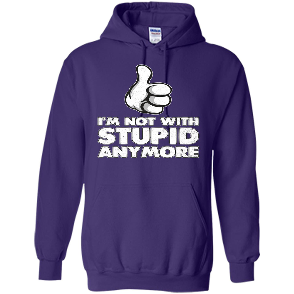 I'm Not With Stupid Anymore T-shirt Purple