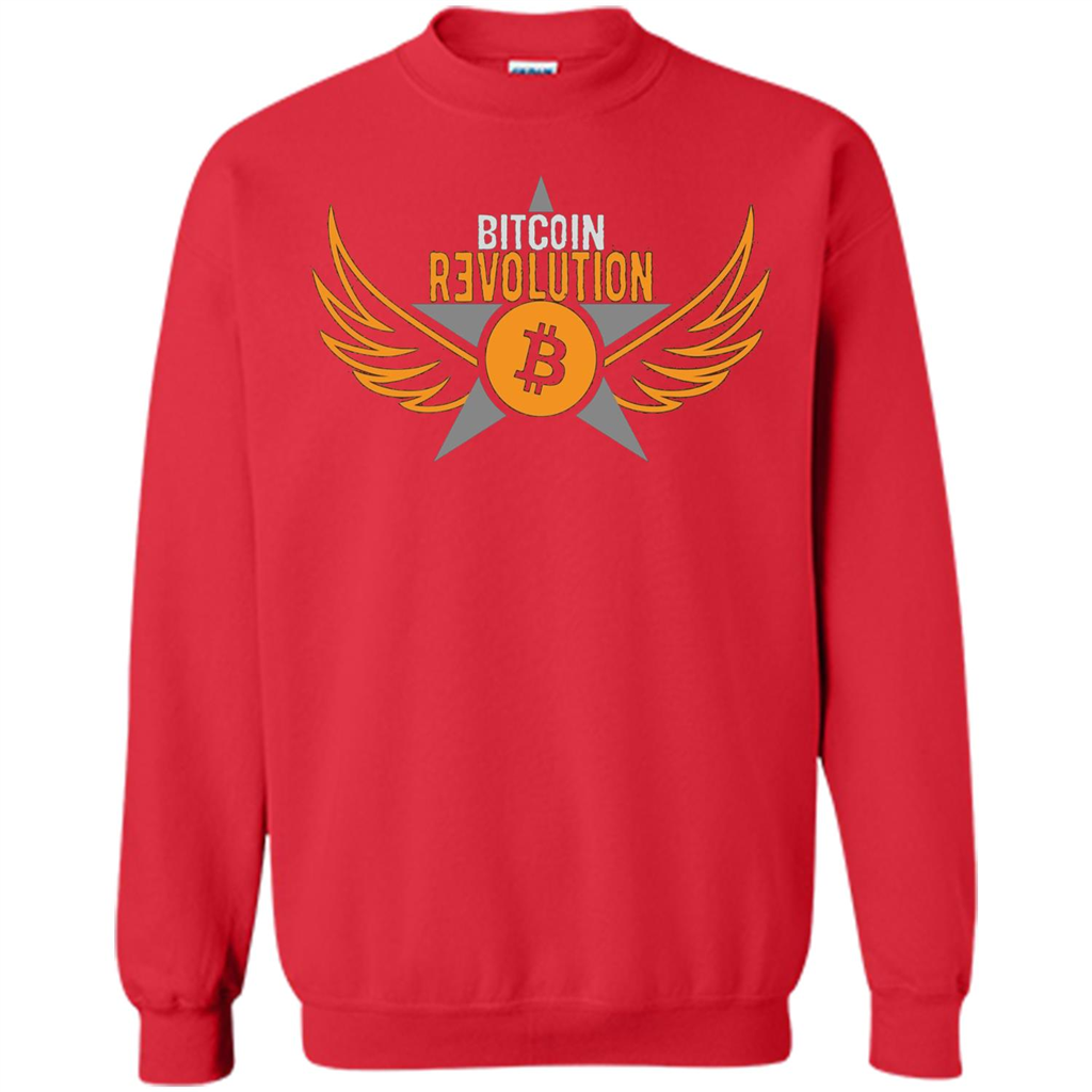 Bitcoin T-shirt Cool Cryptocurrency Revolution BTC Logo T-shirt Red