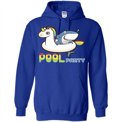 Pool Party T-shirt Unicorn Float Funny Shark Royal