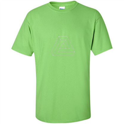 Optical Illusion - Impossible Figure T-shirt Lime