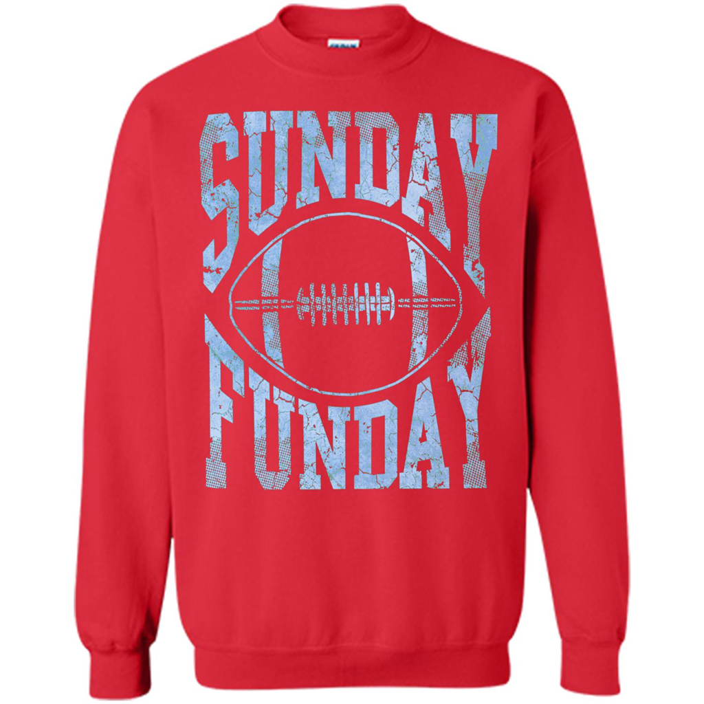Football T-shirt Sunday Funday Football SeasonT-Shirt Red
