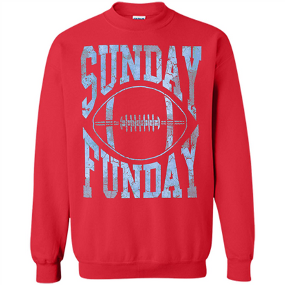 Football T-shirt Sunday Funday Football SeasonT-Shirt Red