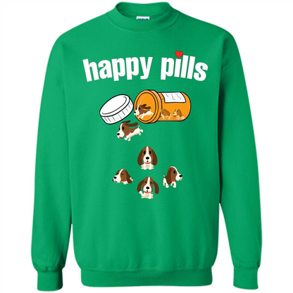 Dog Lover T-shirt Happy Pills T-shirt Irish Green