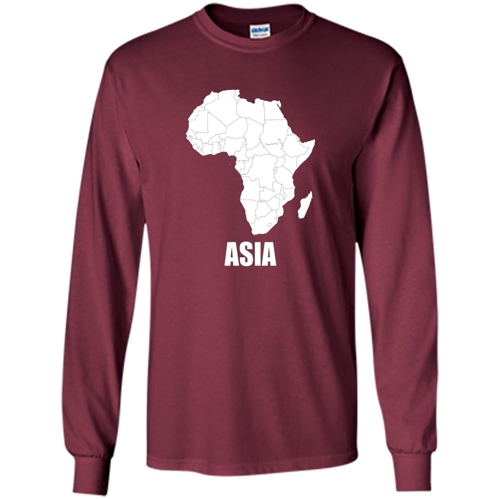 Africa Asia Funny t-shirts - Humor T-shirts Maroon