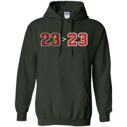 Basketball T-shirt 23 Is Greater Than 23 Forest Green