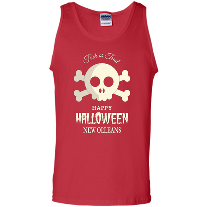 Halloween Trick or Treat Happy Halloween New Orleans T-shirt Red