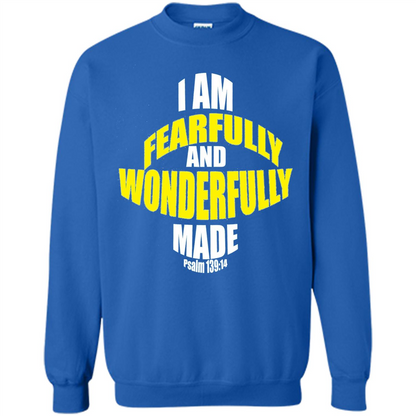 Fearfully And Wonderfully Made Christian T-Shirt Royal