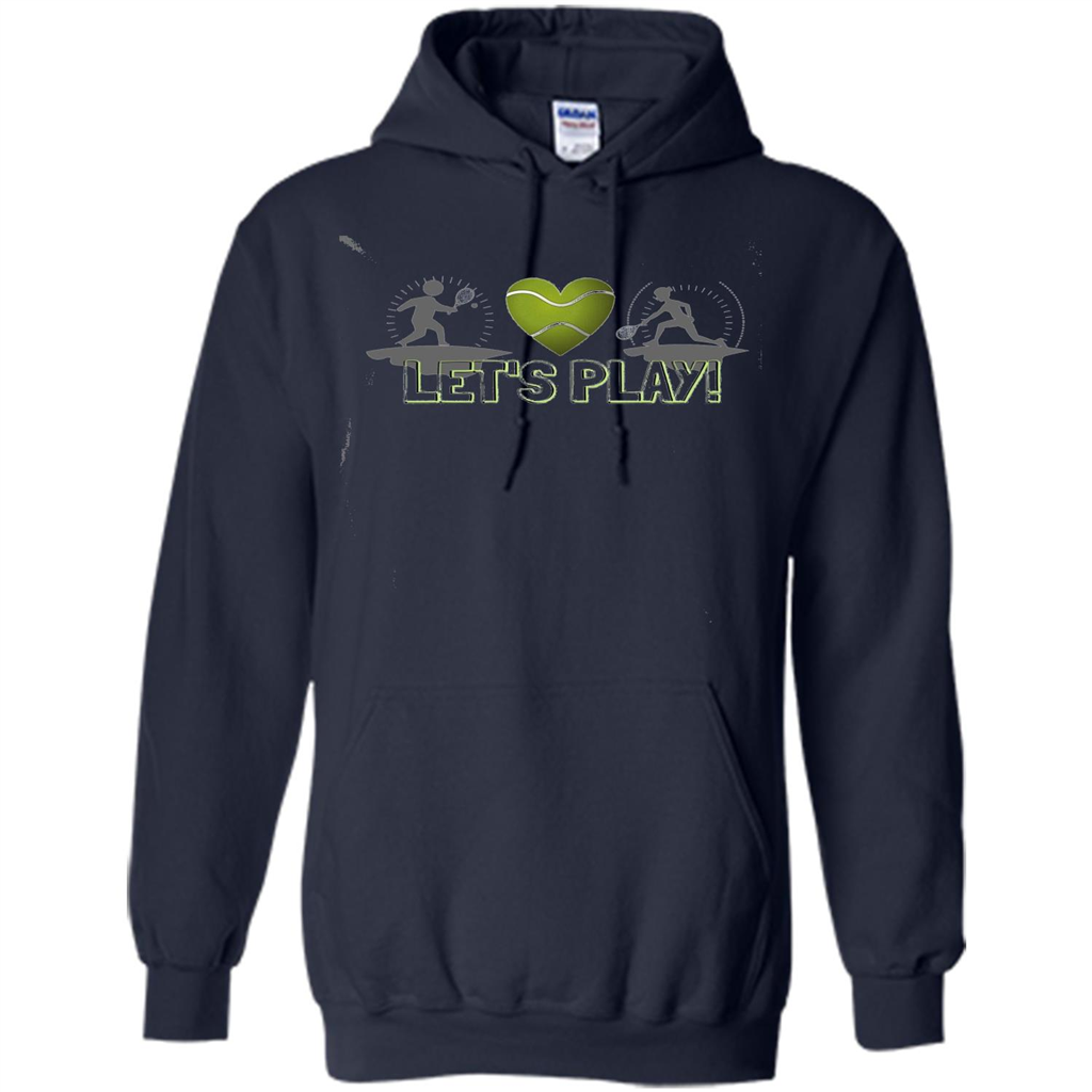 Funny Tennis T-shirt Let's Play Tennis T-shirt Navy