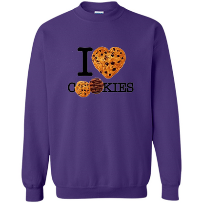 I Love (Heart) Cookies T-shirt Orange