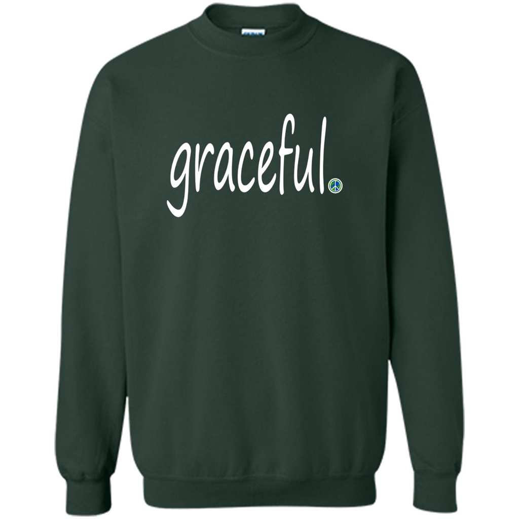 Graceful T-shirt World Peace Point Forest Green