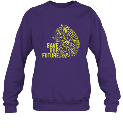 Save Our Future Wild Animals Shirt Sweatshirt Sweatshirt Purple