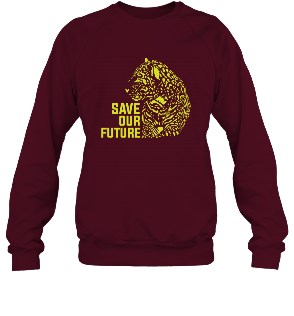 Save Our Future Wild Animals Shirt Sweatshirt Sweatshirt Maroon
