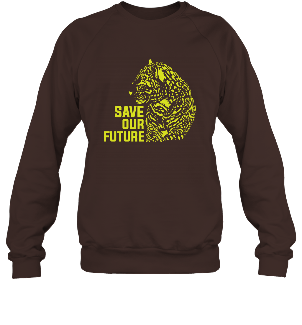 Save Our Future Wild Animals Shirt Sweatshirt Sweatshirt Dark Chocolate
