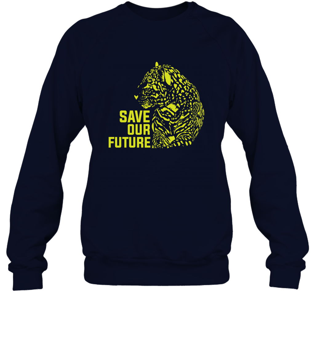Save Our Future Wild Animals Shirt Sweatshirt Sweatshirt Navy