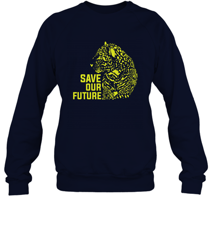 Save Our Future Wild Animals Shirt Sweatshirt Sweatshirt Navy