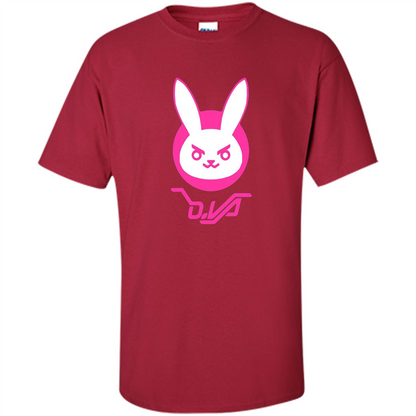 Overwatch D.VA Bunny Spray T-shirt Cardinal