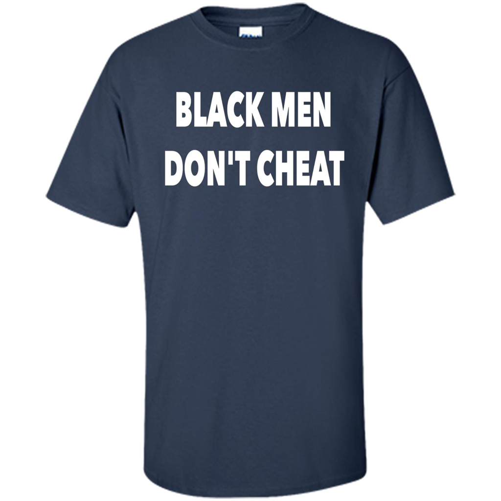 Black Men Dont Cheat T-shirt Navy