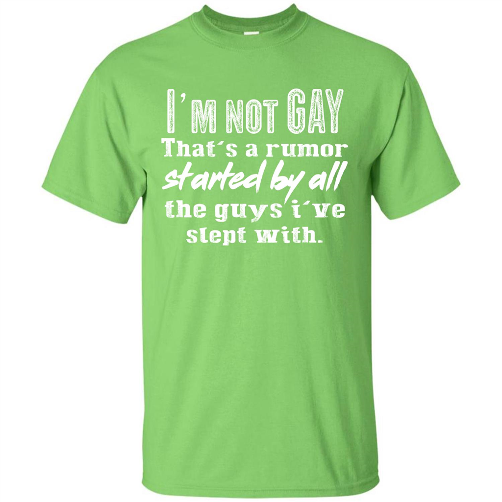 LGBTQ T-shirt I‰۪m Not Gay That‰۪s A Rumor Lime