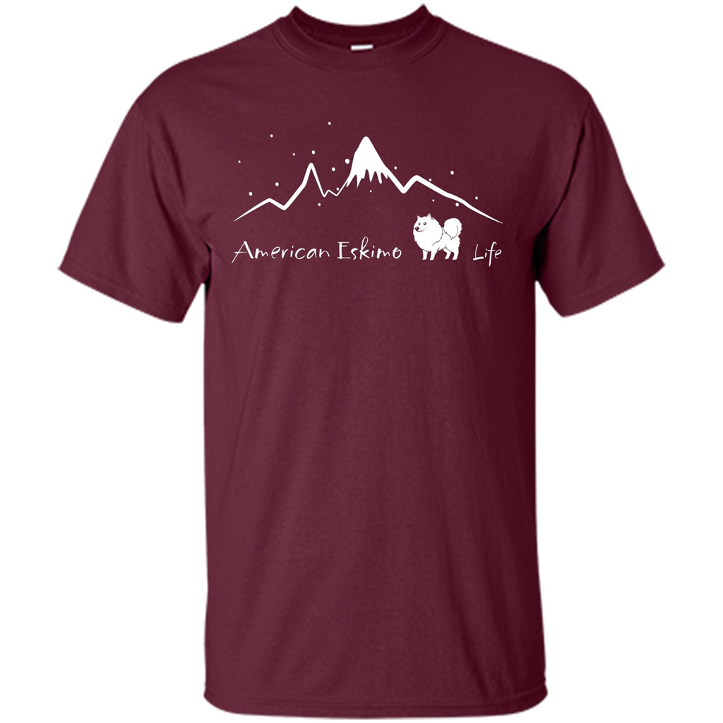 Chu chu dog T-Shirt American Eskimo Life Maroon