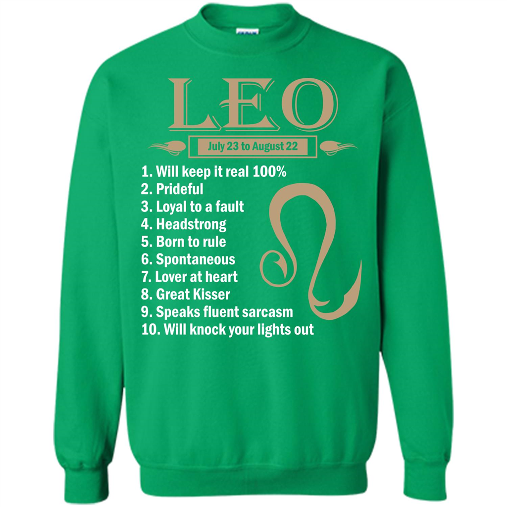 Leo Facts T-shirt Irish Green