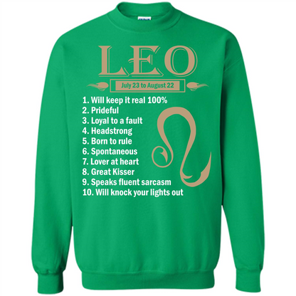 Leo Facts T-shirt Irish Green