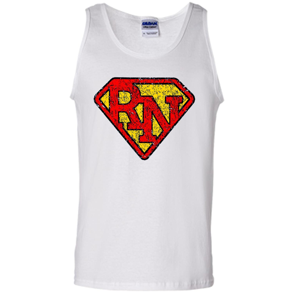 Vintage Super Nurse RN Distressed T-shirt White