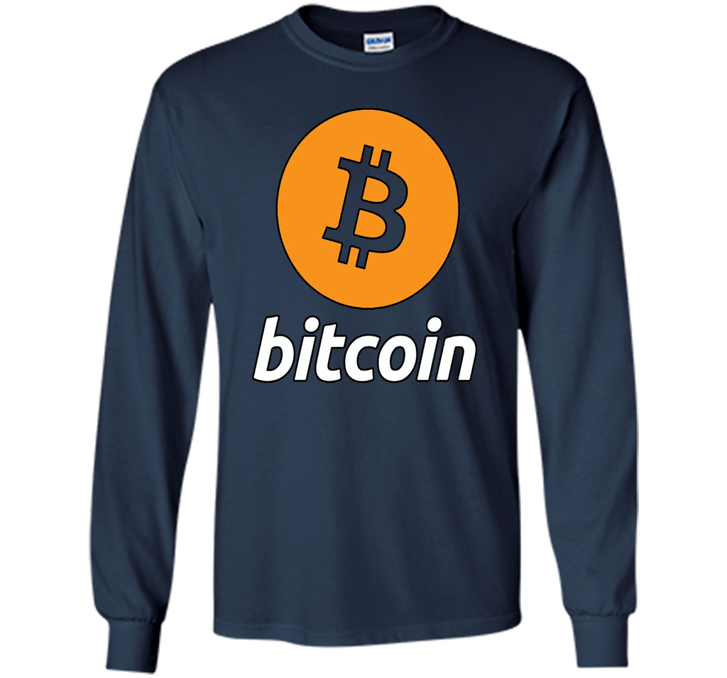 Bitcoin Logo Cryptocurrency BTC T-shirt Navy