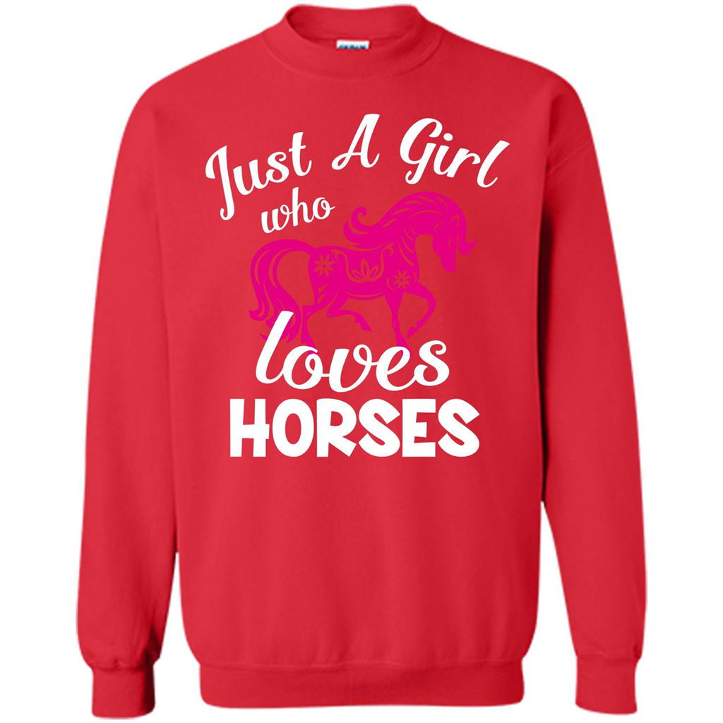 Horse Lover T-shirt Just A Girl Who Loves Horses Red