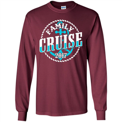 Family Cruise 2017 T-shirt Summer Vacation T-shirt Maroon