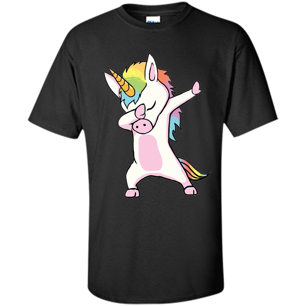 Dab Dance T-shirtUnicorn Cute Dabbing Black