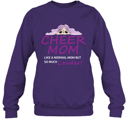 Cheer Mom Like A Normal Mom But So Much Louder Shirt Sweatshirt Sweatshirt Purple