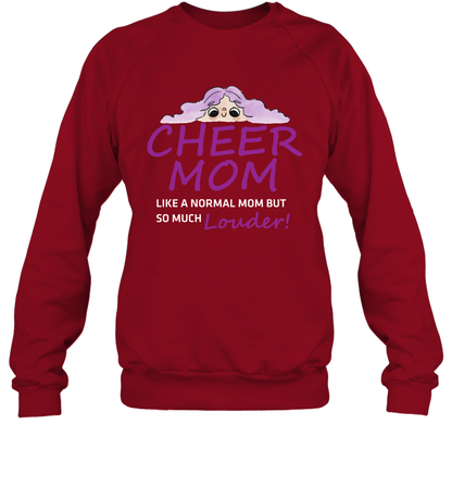 Cheer Mom Like A Normal Mom But So Much Louder Shirt Sweatshirt Sweatshirt Cardinal Red