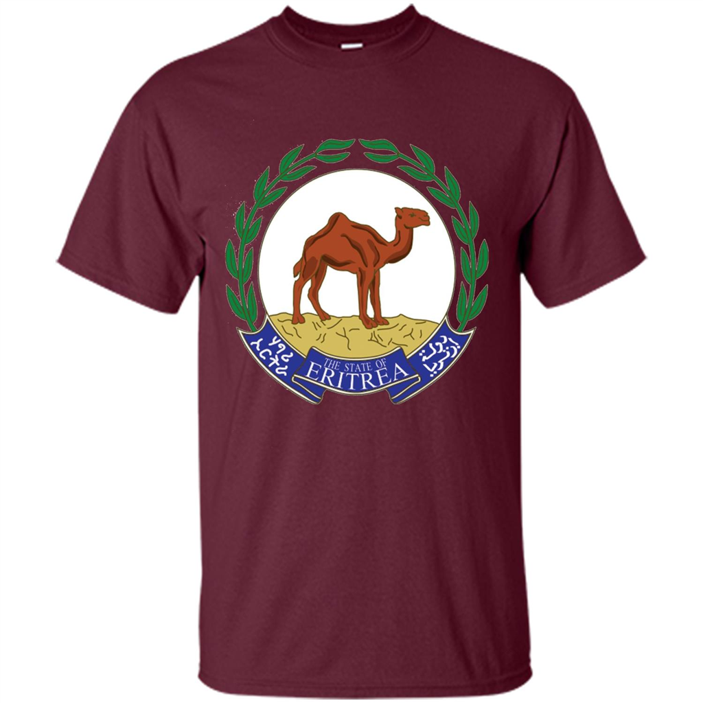 Eritrea Emblem T-shirt National Heritage Pride Maroon