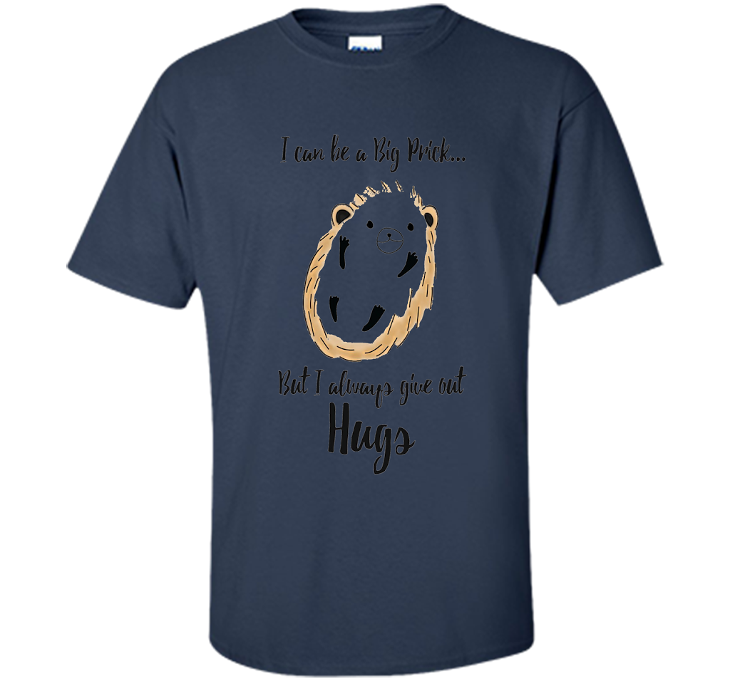 Hedgehog Hugs T-Shirt cool shirt Navy