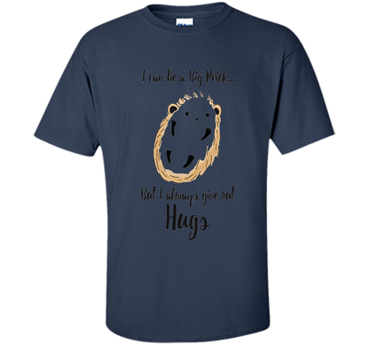 Hedgehog Hugs T-Shirt cool shirt Navy