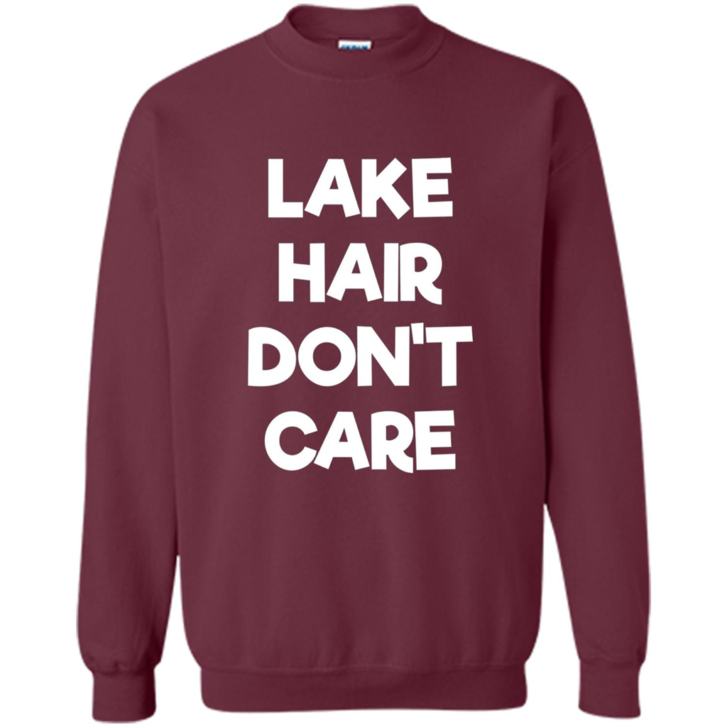 Lake Hair Don't Care T-shirt Maroon