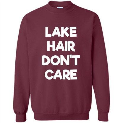 Lake Hair Don't Care T-shirt Maroon