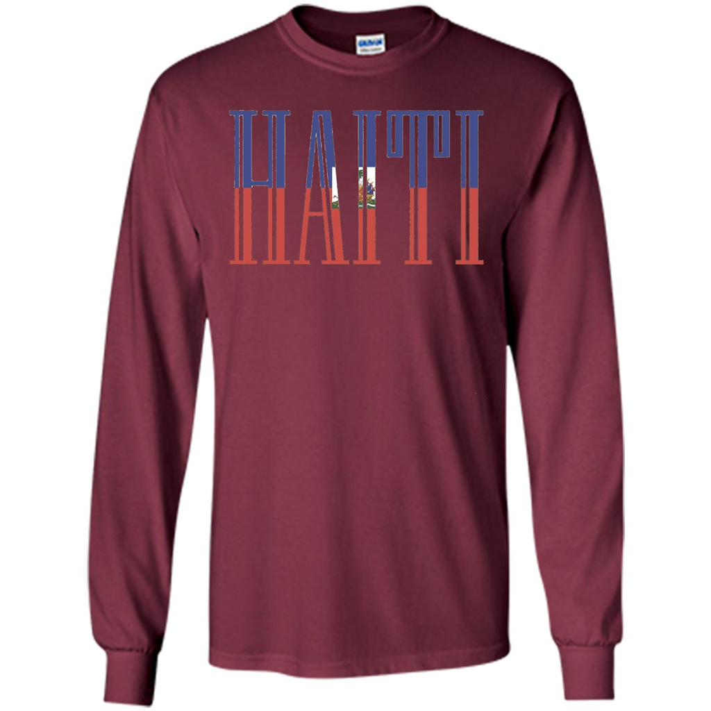 Haiti T Shirt Flag Of Haiti Maroon