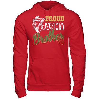Proud Army Brother T-shirt Gildan - Pullover Hoodie Red