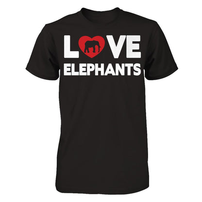 Love Elephants Next Level - Unisex Fitted Tee Black