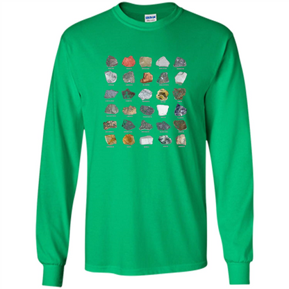 Ores and Minerals Gems and Crystals Rock Collecting T-shirt Irish Green