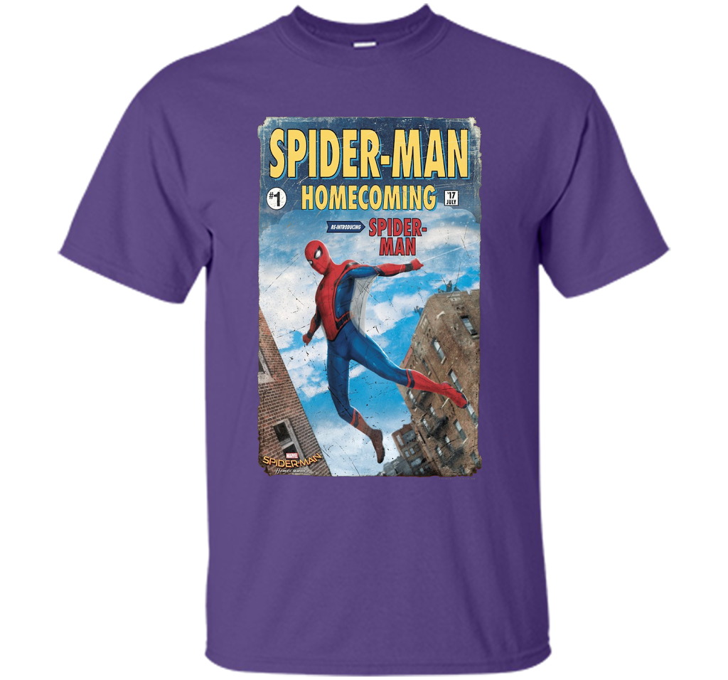 Marvel Spider-Man Homecoming Revamp #1 Issue Graphic T-Shirt t-shirt Purple