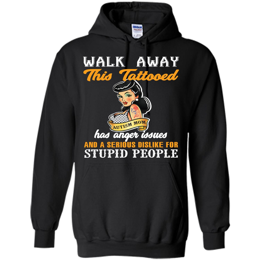 Autism Awareness T-shirt Walk Away This Tattooed Black