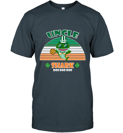 Irish Uncle Shark Saint Patricks Day Family Shirt T-Shirt Charcoal