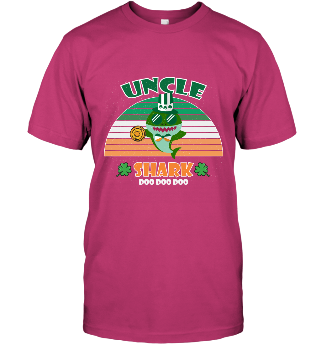 Irish Uncle Shark Saint Patricks Day Family Shirt T-Shirt Heliconia