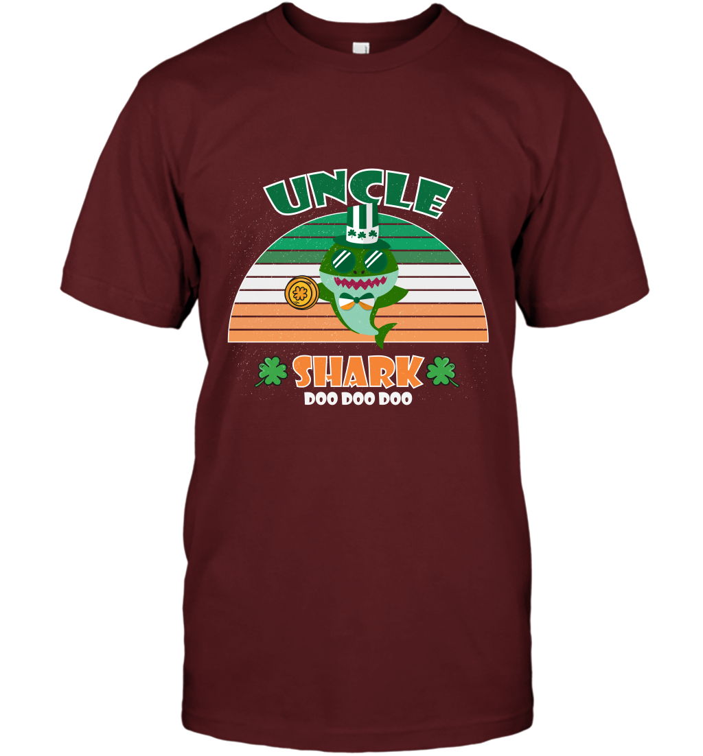 Irish Uncle Shark Saint Patricks Day Family Shirt T-Shirt Cardinal