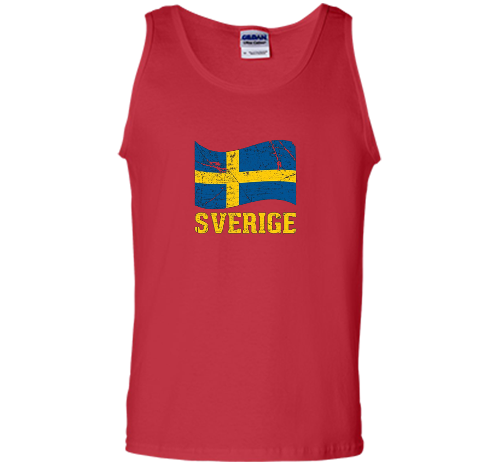 Swedish Flag, Sverige Souvenir Vintage T-Shirt t-shirt Red